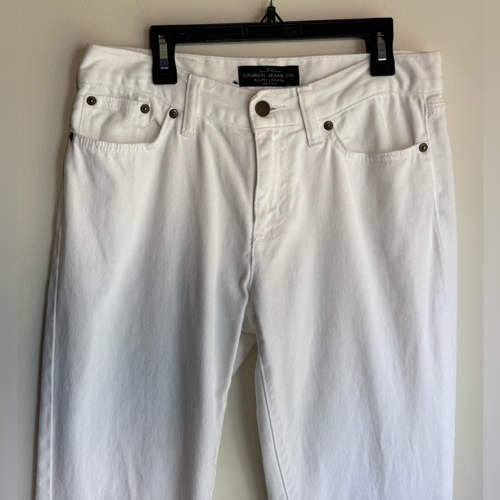 Lauren Ralph Lauren Women’s White Denim Pants 4P - Picture 4 of 14